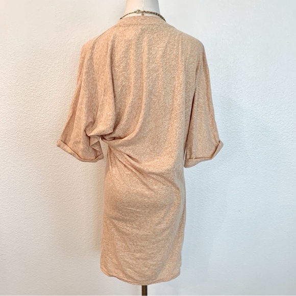 FREE PEOPLE Peach Shawna Short Sleeves Tee T-Shirt Tunic Dress - Picture 4 of 11